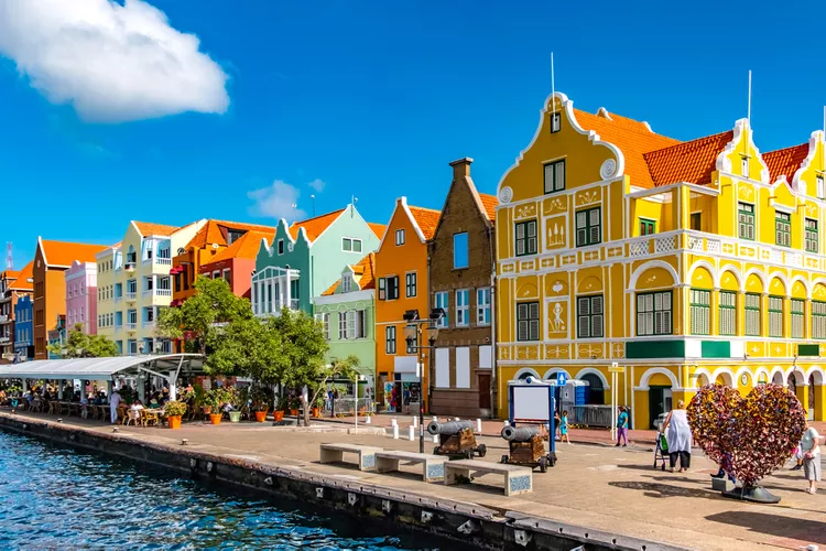 Willemstad waterfront in Curacao