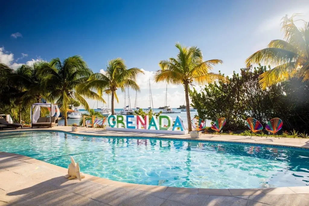 Grenada Sign at True Blue Bay Resort 