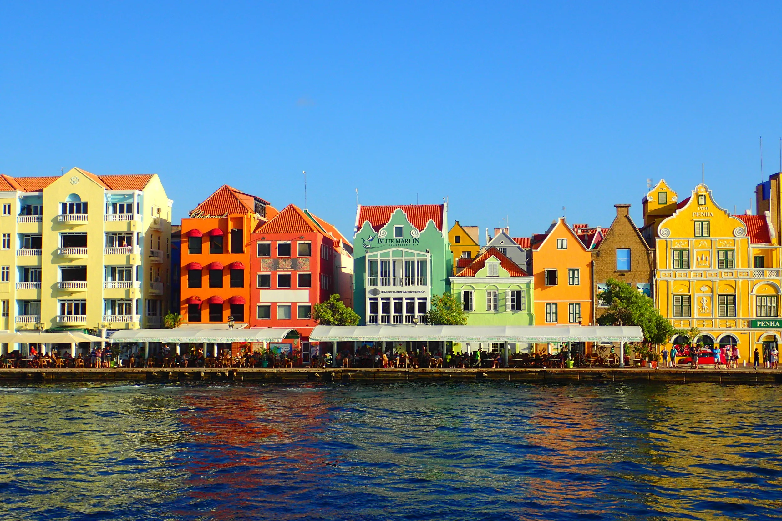 Willemstad waterfront in Curacao